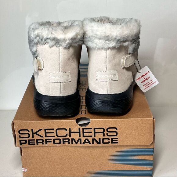 Skechers On the GO City 2 Cuddle Up Suede and Faux Fur Ankle Boots - Picture 6 of 7